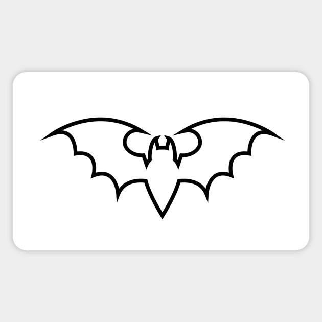 Silhouette Of Bat Sticker by PG store